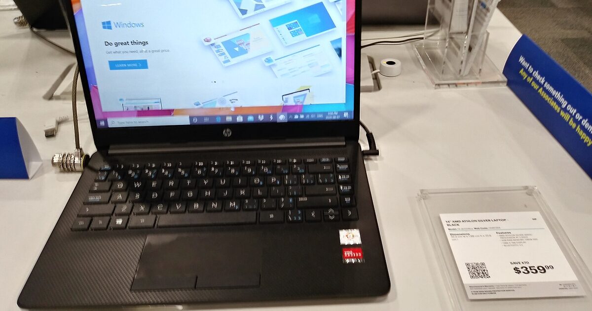 HP-Laptop im Laden