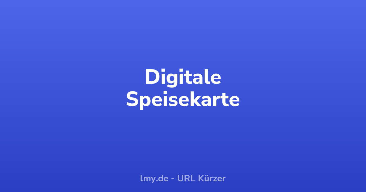 Digitale Speisekarte per QR-Code: So geht es